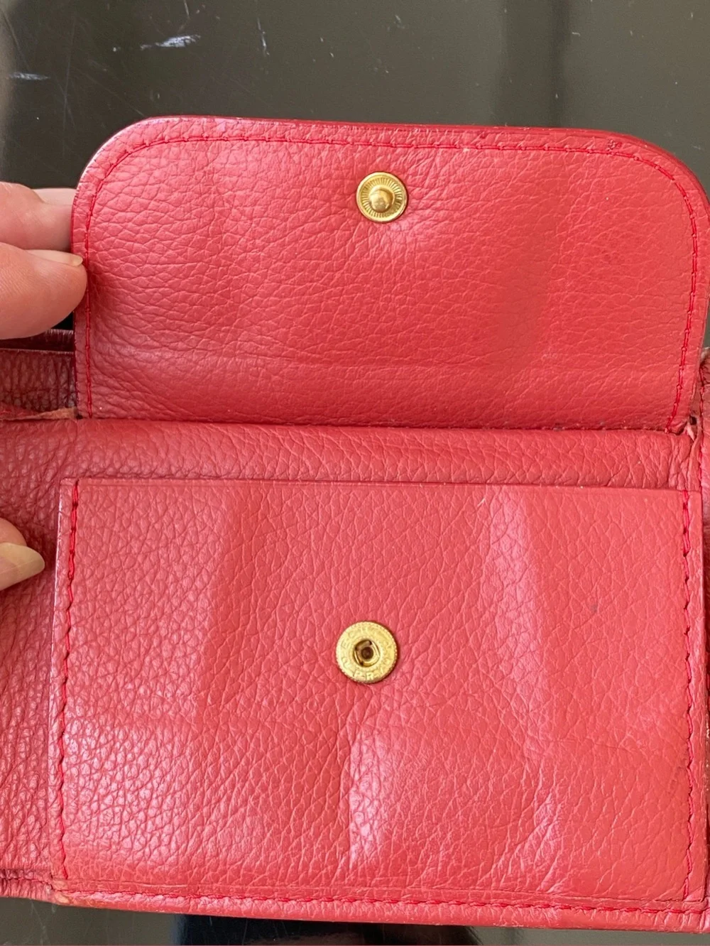 Rolex Bifold Wallet. Red Leather. Iconic Craftsmanship